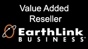 JCR Enterprise, a Tampa Web Design Company is Earthlink Value Added Reseller, Earthlink logo shown